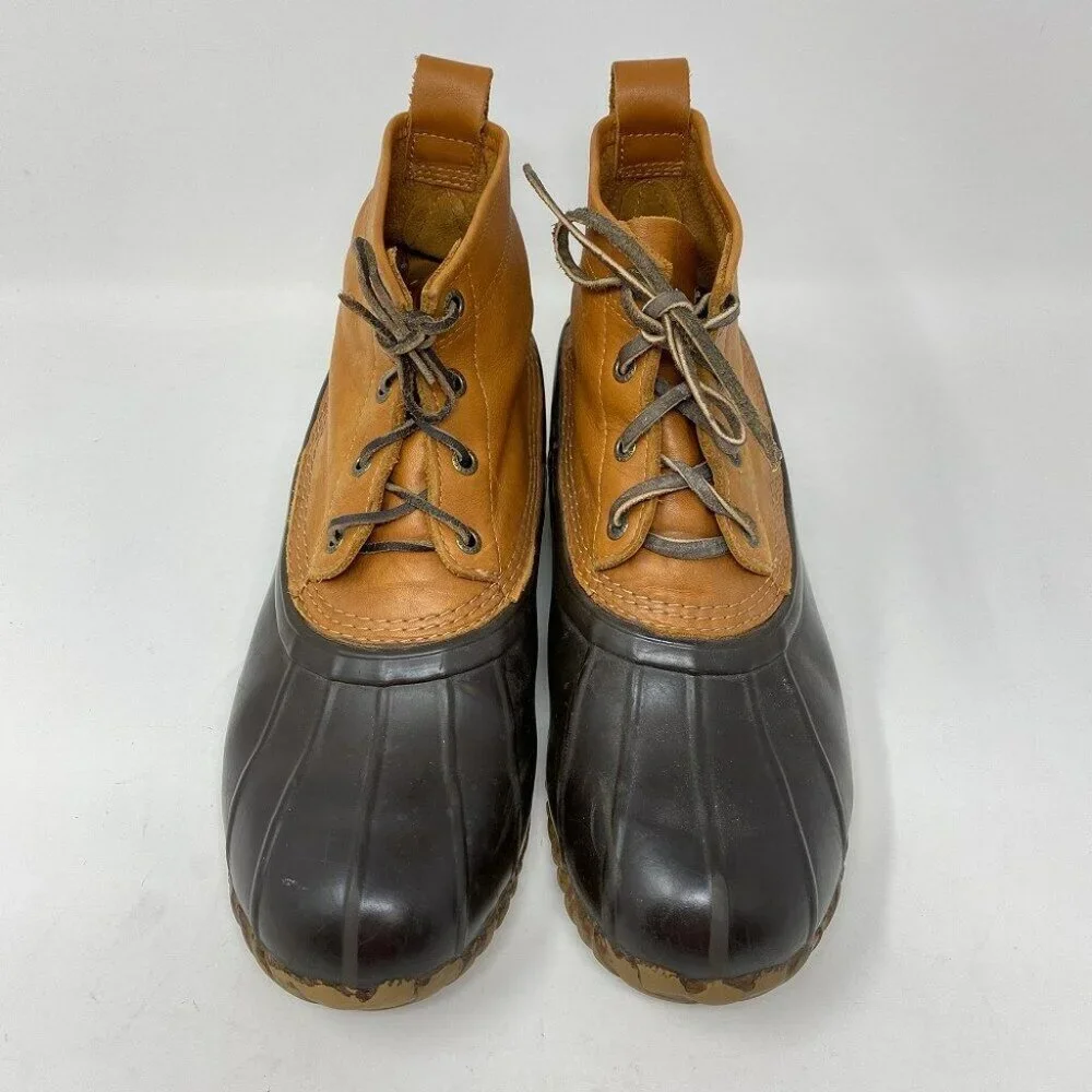 Cabelas Mens Duck Boots Size 9 Lace Up Steel Shank Ankle Work‎ Hunt Fish Farm